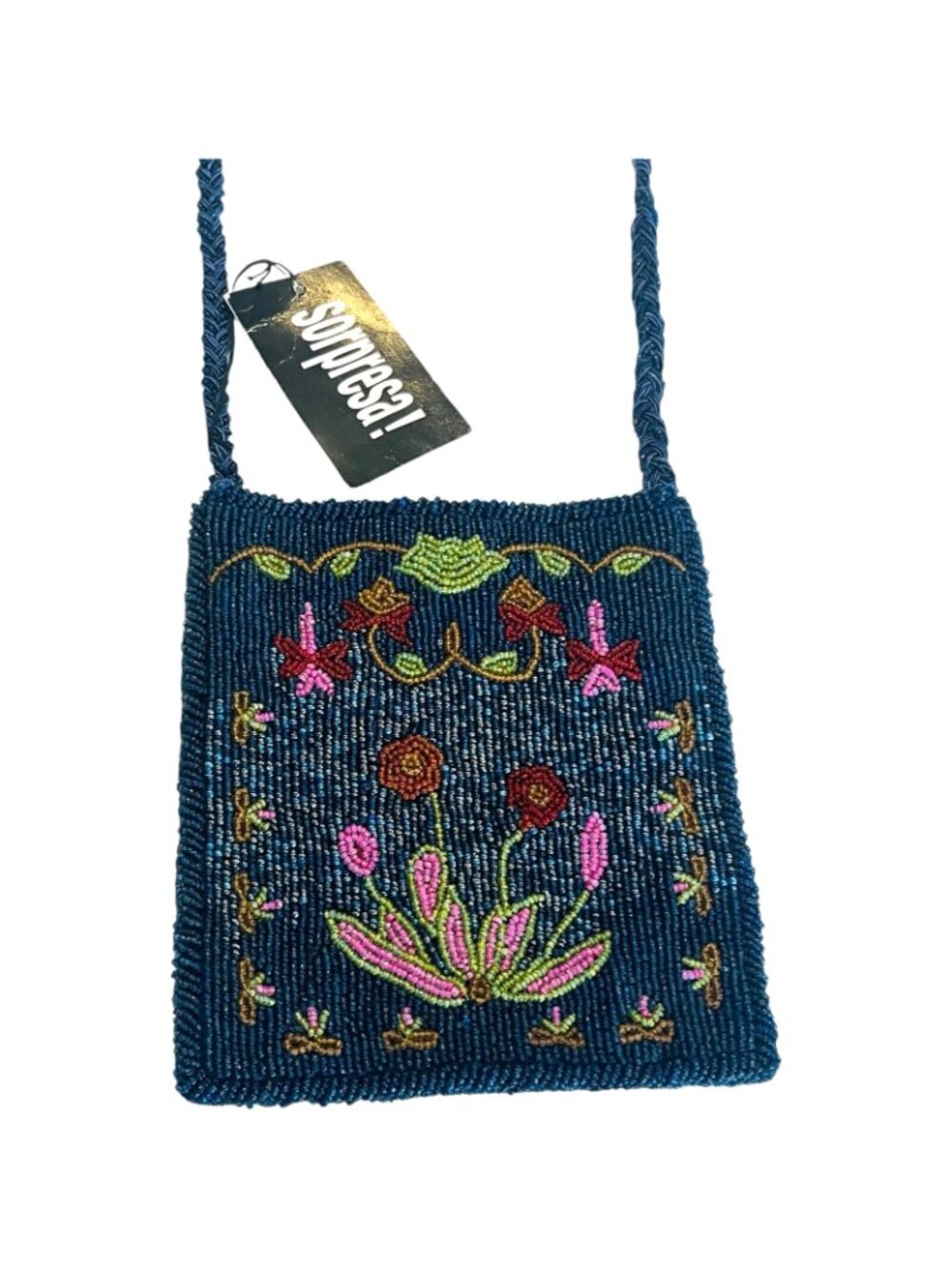 SORPRESA Purse with Strap and Magnetic Closure / Flower Design - NEW with Tags - Picture 4 of 6